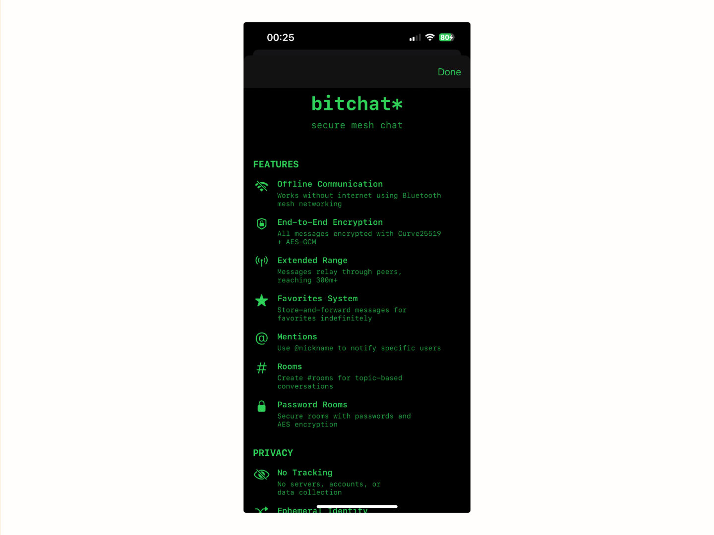 Bitchat fonctionne, l'application de messagerie de Jack Doresey qui n'a pas besoin d'Internet