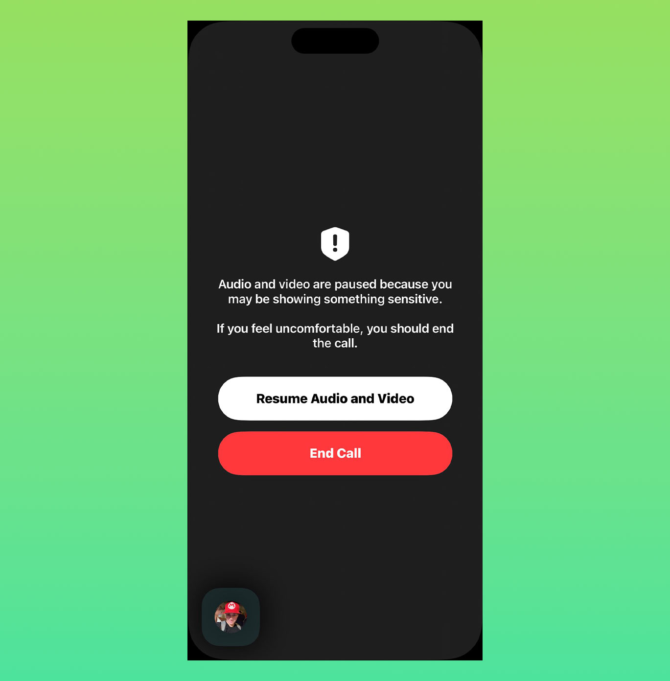 Block Videollamar avec des nus dans FaceTime d'iOS 26