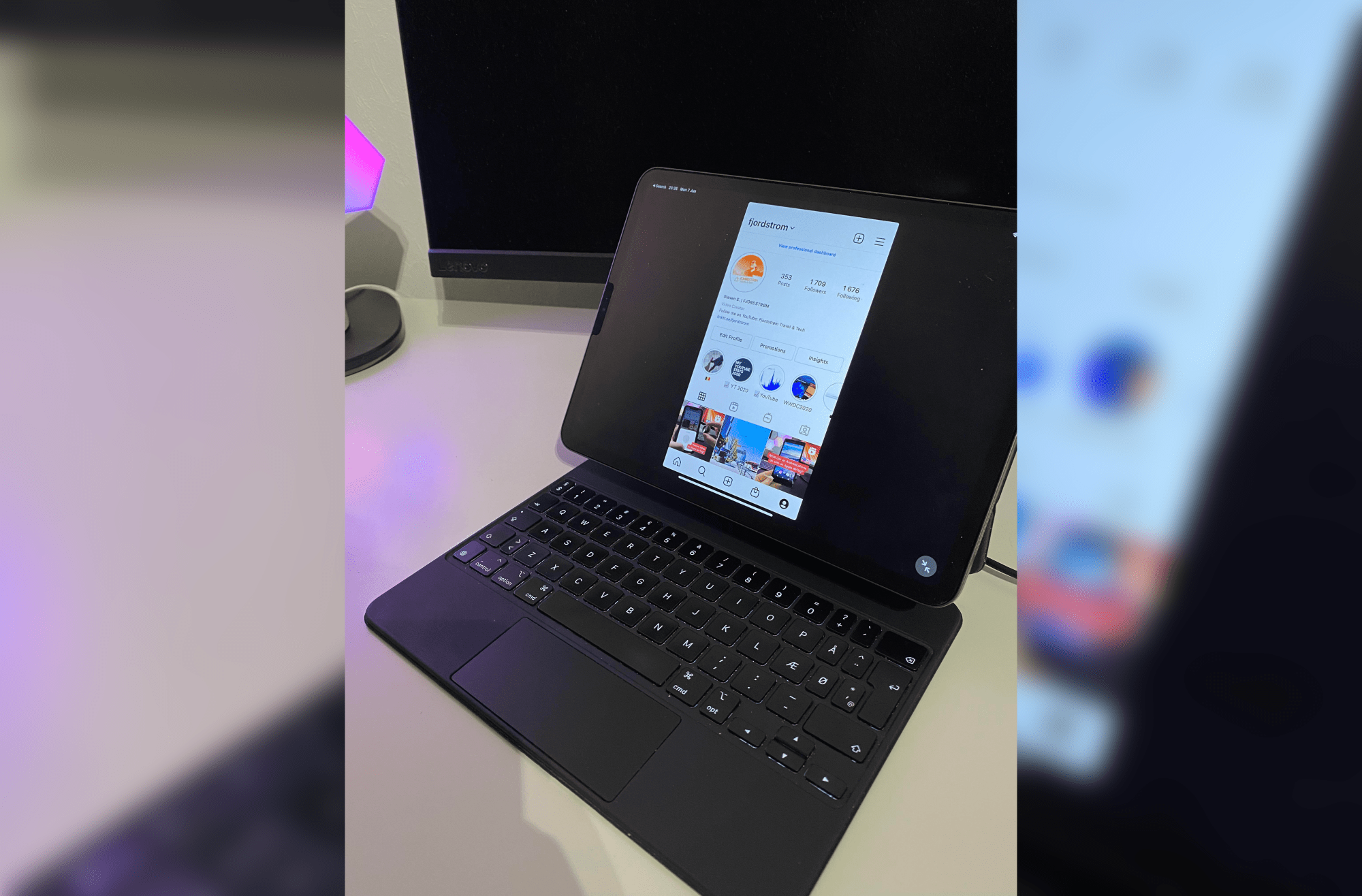 Instagram dans un iPad Apple avec iPados 15