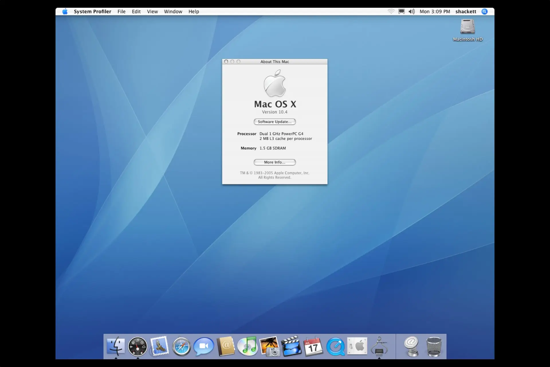 Mac Intel est devenu une réalité avec l'iMac 2006 avec Mac OS X 10.4 Tiger installé