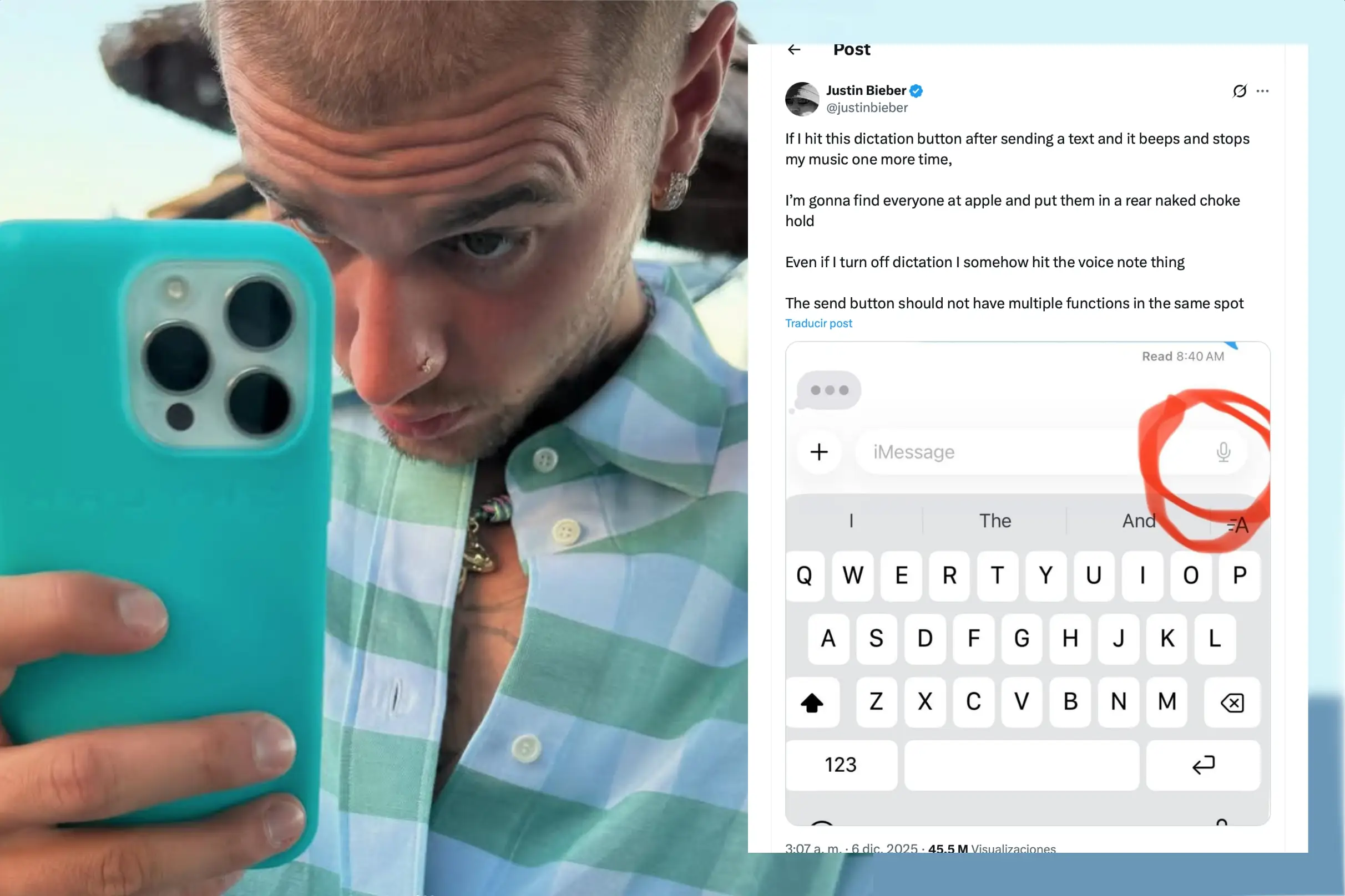 L&rsquo;acte le plus « héroïque » de Justin Bieber : menacer Apple de supprimer cette fonctionnalité de l&rsquo;iPhone