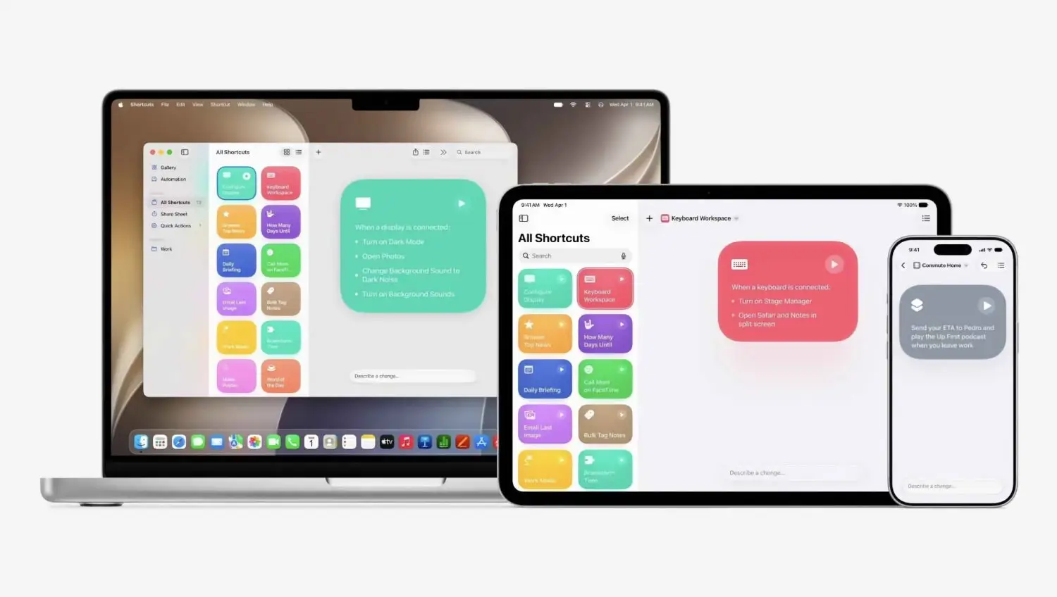 macOS 27, Raccourcis